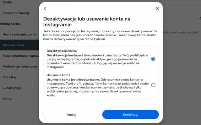 Jak usunąć konto na Instagramie i uniknąć utraty danych Jak usunąć konto na Instagramie i uniknąć utraty danych